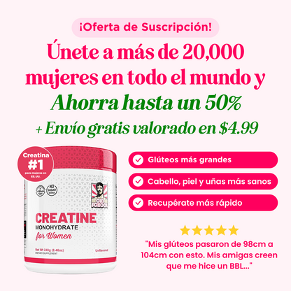Creatina para Mujeres – Fórmula Especial para Aumentar Glúteos