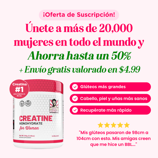 Creatina para Mujeres – Fórmula Especial para Aumentar Glúteos