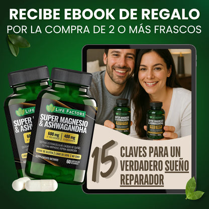 🏆 37 beneficios en 1 sola cápsula: Super Magnesio + Ashwagandha