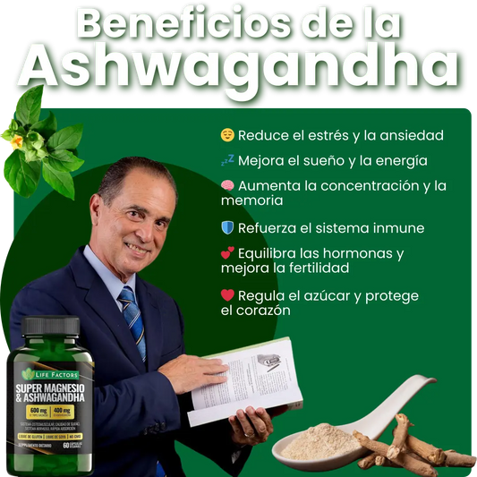 🏆 37 beneficios en 1 sola cápsula: Super Magnesio + Ashwagandha